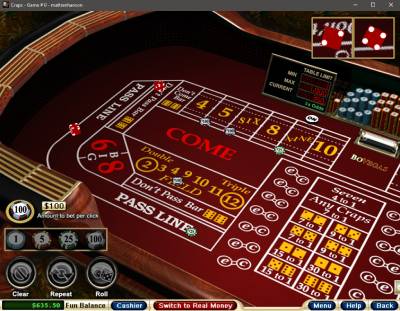 BoVegas craps game available on desktop application
